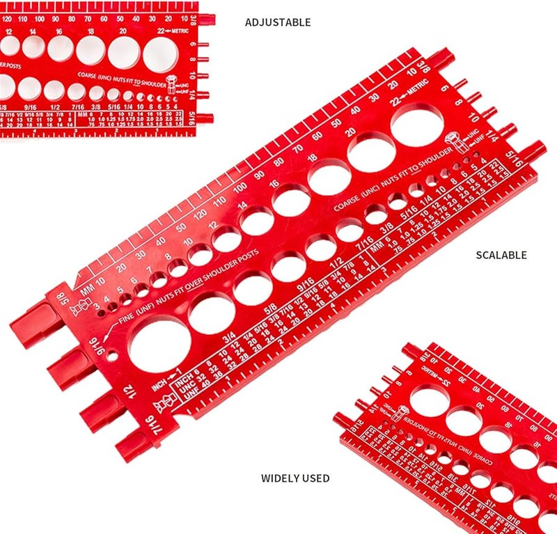Metric and Imperial Thread Checker Gauge Portable Screw Nut Bolt Size Measuring Tool - Image 3