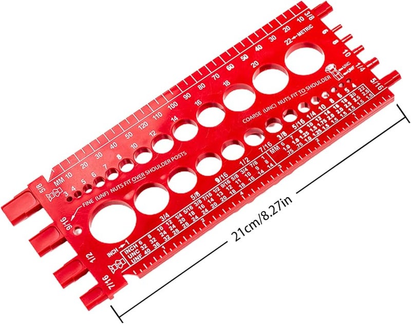Metric and Imperial Thread Checker Gauge Portable Screw Nut Bolt Size Measuring Tool - Image 4