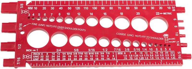 Metric and Imperial Thread Checker Gauge Portable Screw Nut Bolt Size Measuring Tool - Image 2