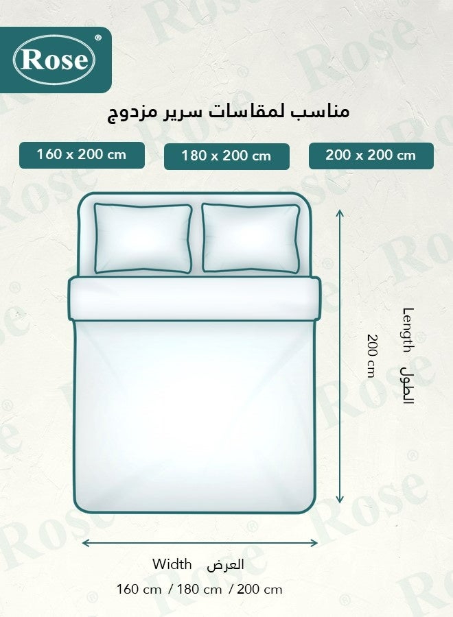 Rose Premium Comforter Duvet Insert 1 Piece, Super Soft Lightweight All Season Quilt, High Quality Down Alternative Filling, Fits King Size Bed, Size 230 x 250 cm - Image 2