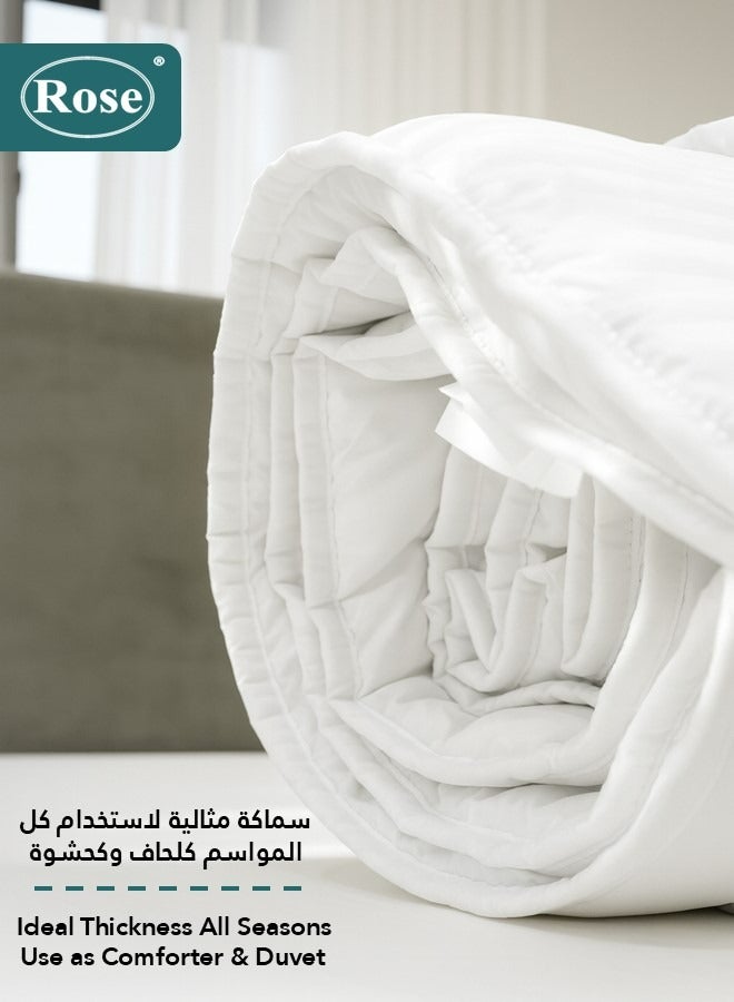 Rose Premium Comforter Duvet Insert 1 Piece, Super Soft Lightweight All Season Quilt, High Quality Down Alternative Filling, Fits King Size Bed, Size 230 x 250 cm - Image 5