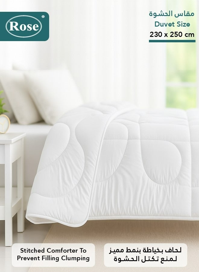 Rose Premium Comforter Duvet Insert 1 Piece, Super Soft Lightweight All Season Quilt, High Quality Down Alternative Filling, Fits King Size Bed, Size 230 x 250 cm - Image 4