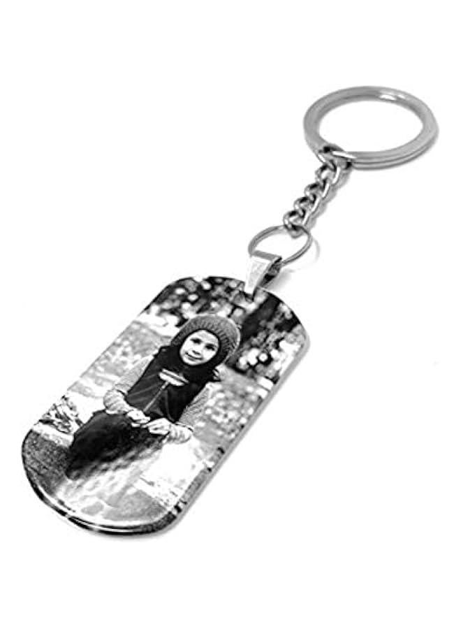 Arabest Personalized Custom Photo and Message Necklace Pendant Keychain Military Dog tag - Image 3