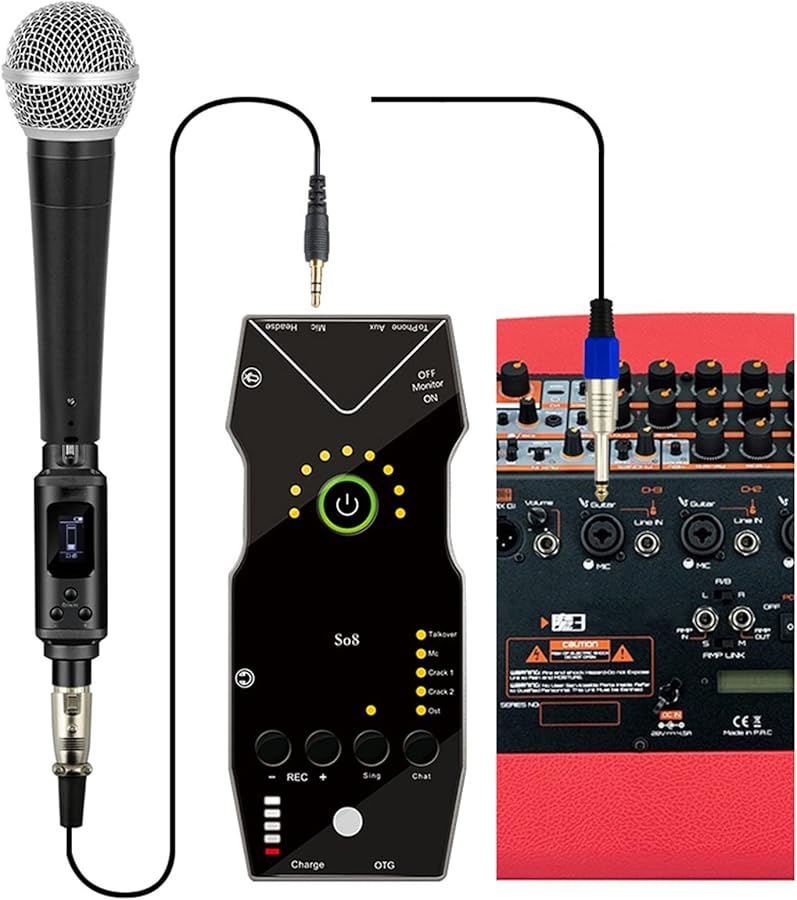 مضخم صوت ديناميكي مسبق مع بطارية مدمجة، كسب قابل للتعديل من 12 ديسيبل إلى 39 ديسيبل - Image 3