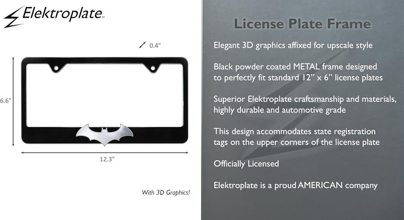 Elektroplate Batman 3D Black License Plate Frame - Image 4