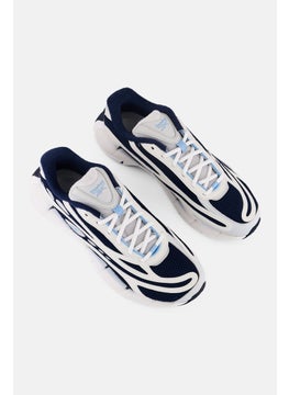 Reebok Men Guizio Zig Kinetica 2,5 Lace Up Running Shoes, Navy/White  - Image 2
