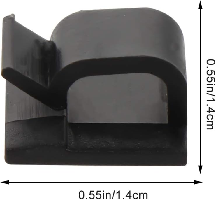 Black Self Adhesive Cable Management Clips 100 Pcs Wire Organizer Cord Fixing Buckle - Image 4