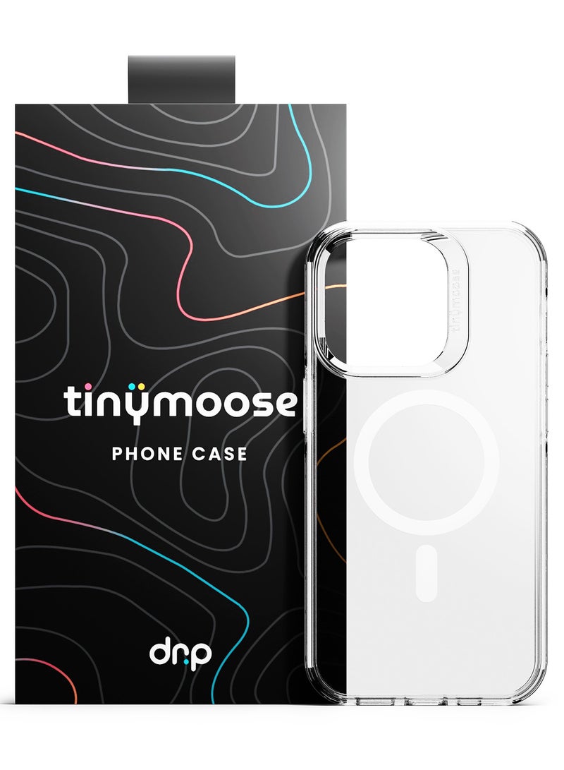 TinyMoose iPhone 14 Pro MagSafe Case Phantom Drip 6.1 Inch Slim Thin, Yellowing-Resistant, Anti-Drop Shock Absorption, Anti-Scratch, Hard Back Cell Phone Cover - Ghost Clear - Image 1