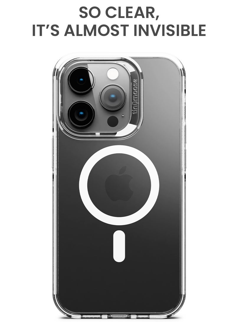 TinyMoose iPhone 14 Pro MagSafe Case Phantom Drip 6.1 Inch Slim Thin, Yellowing-Resistant, Anti-Drop Shock Absorption, Anti-Scratch, Hard Back Cell Phone Cover - Ghost Clear - Image 2