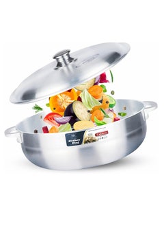 Kitchen King Kitchen King Premium Aluminium Caldero Pot – 22 cm (3.0 Ltr) – Heavy Bottom, Multi-Layer Durable Construction, Even Heat Distribution, Tight-Fitting Lid, Heat-Resistant Handles, Versatile for Stovetop & Oven, Dishwasher Safe  - Image 2