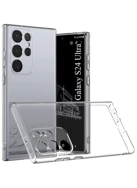 Samsung Galaxy S24 Ultra Clear Case Soft Flexible TPU Shockproof Transparent Back Cover Compatible for Samsung Galaxy S24 Ultra