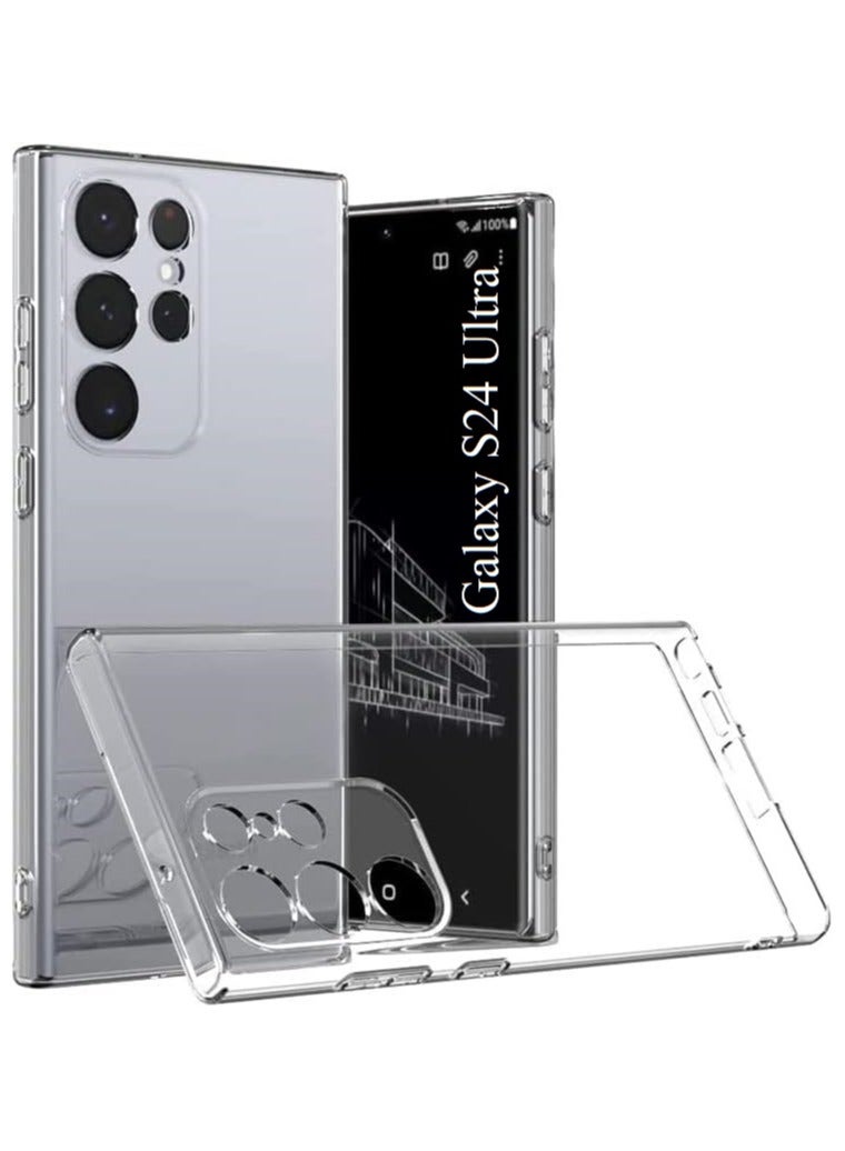 Samsung Galaxy S24 Ultra Clear Case Soft Flexible TPU Shockproof Transparent Back Cover Compatible for Samsung Galaxy S24 Ultra - Image 1