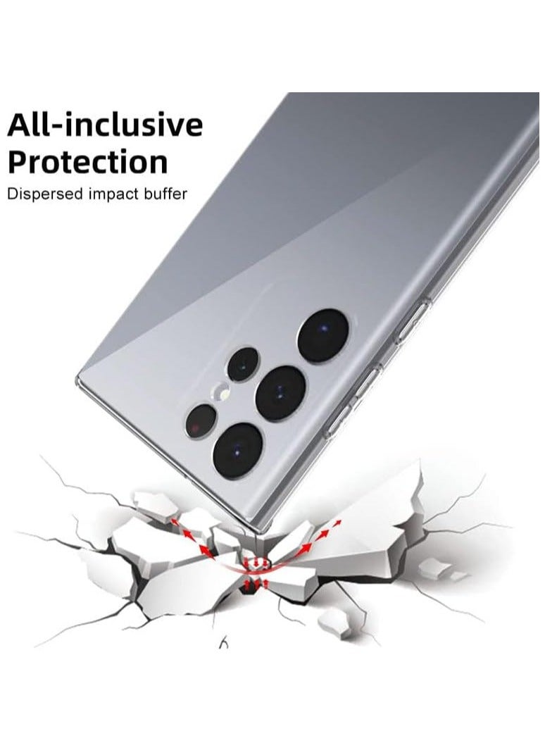 Samsung Galaxy S24 Ultra Clear Case Soft Flexible TPU Shockproof Transparent Back Cover Compatible for Samsung Galaxy S24 Ultra - Image 4
