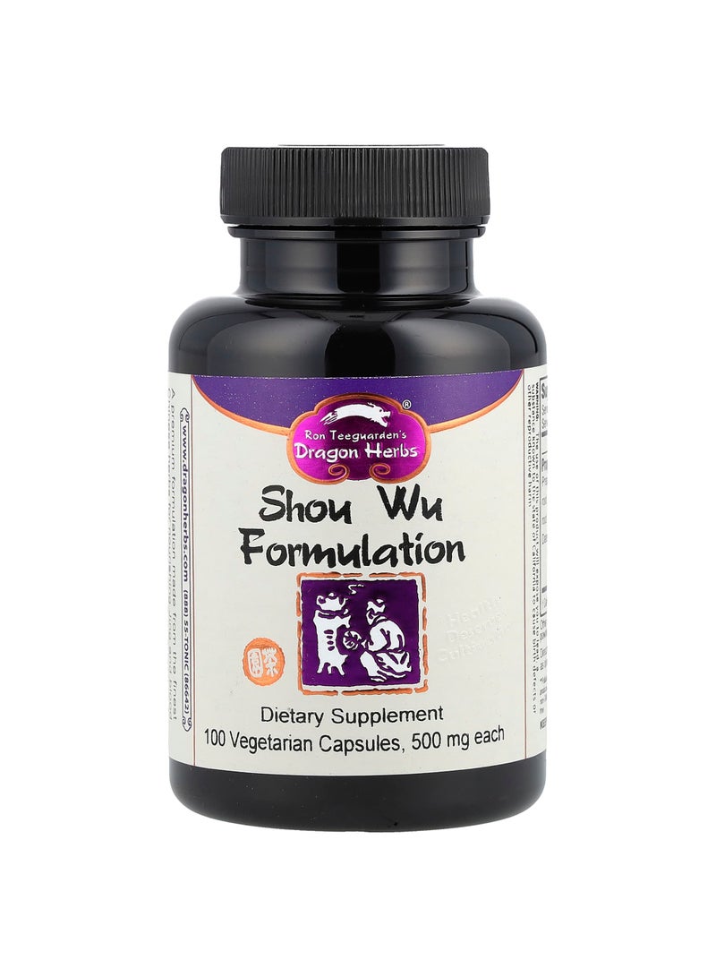 Shou Wu Formulation, 500 mg, 100 Vegetarian Capsules