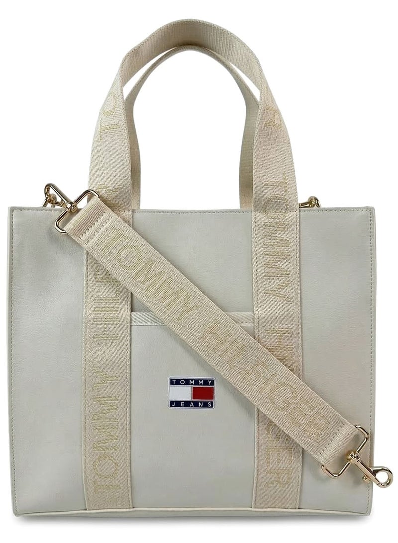 Tommy Icons Tommy Hilfiger Beige Women's Handbags Tote Bag - Image 1
