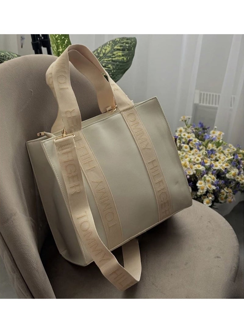 Tommy Icons Tommy Hilfiger Beige Women's Handbags Tote Bag - Image 5