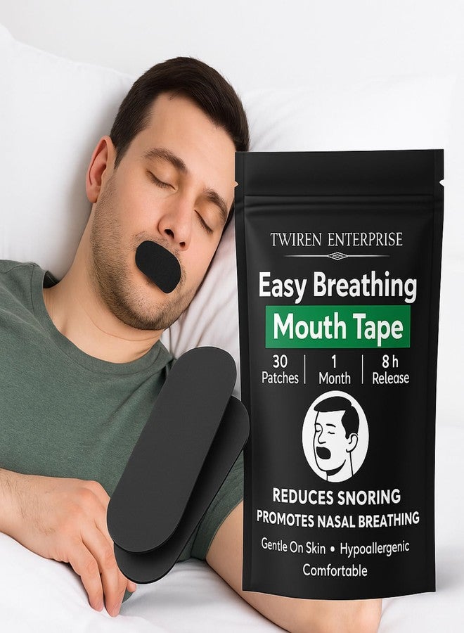 TWIREN ENTERPRISE 30 Pcs Sleep Strips Mouth Tape for Sleeping – Anti-Snoring Strips for Nose Breathing, Snore Reduction & Better Sleep | Hypoallergenic Adhesive Mouth Stickers for Kids & Adults (30 Pcs Sleep Mouth Strips) - Image 3