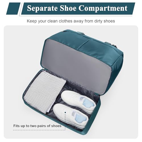 HYC00 Weekender Bags for Women - 50L Large Travel Duffle Bag with Shoe Compartment - Carry on Overnight Bag for Travel, Weekend Getaway, Gym, Hospital - Image 5