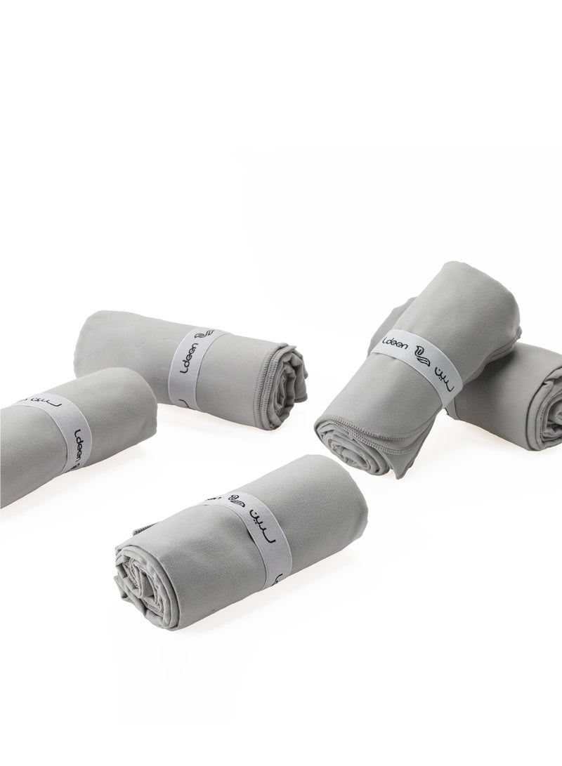 لدين منشفة الجسم المطورة (70*140) مصنوعة من المايكروفايبر- رمادي - Image 1