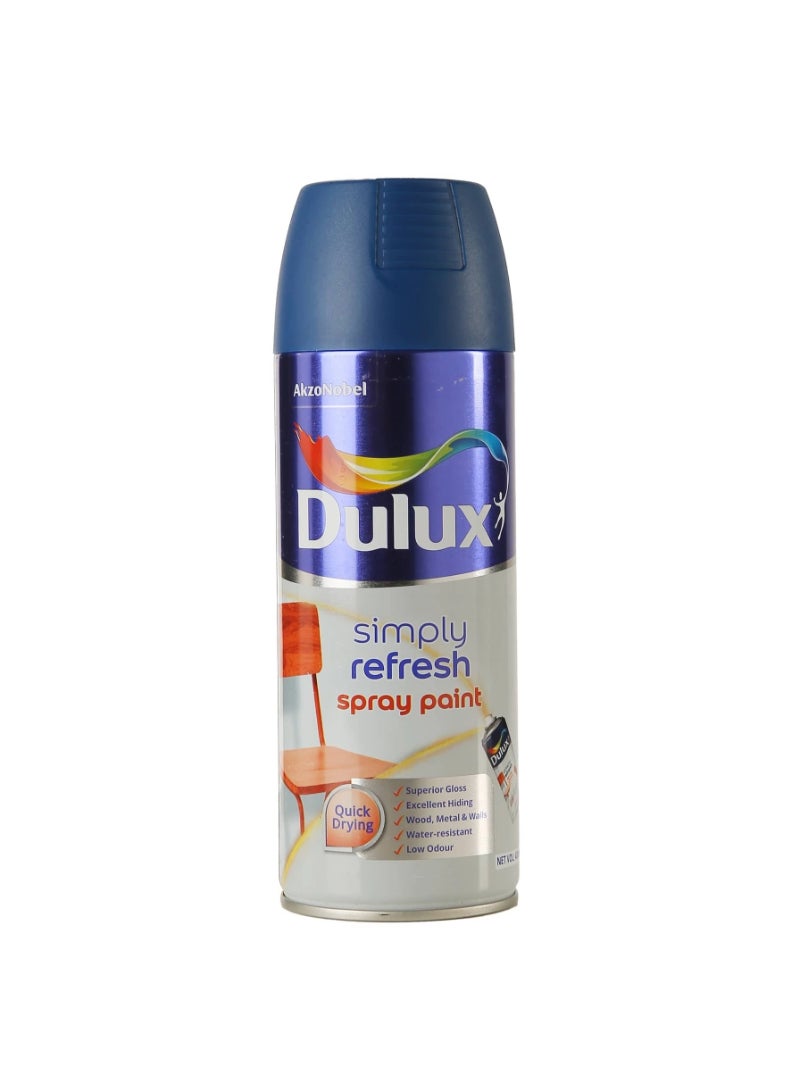 Dulux Simply Refresh Spray Paint (400 ml, Matt Dark Blue)