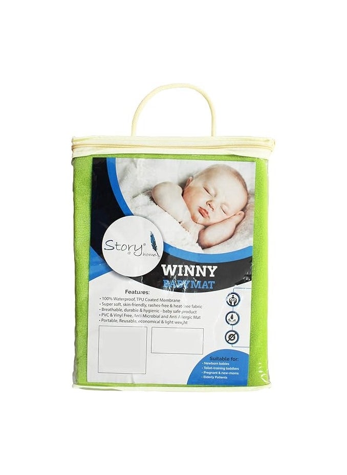 Story at Home Story@Home Terry Cotton Large Baby Mat, Green, 39 X 55 Inch, Wb1445  - Image 5
