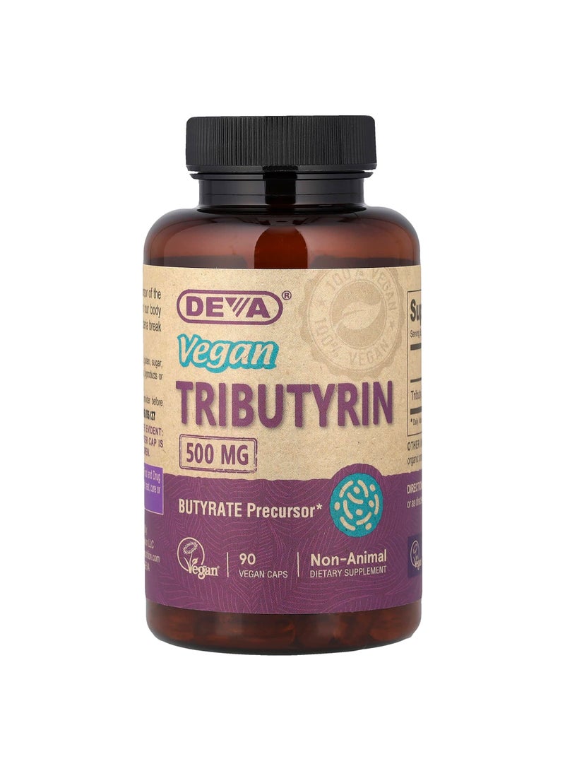 Deva Vegan Tributyrin, 500 mg , 90 Vegan Caps