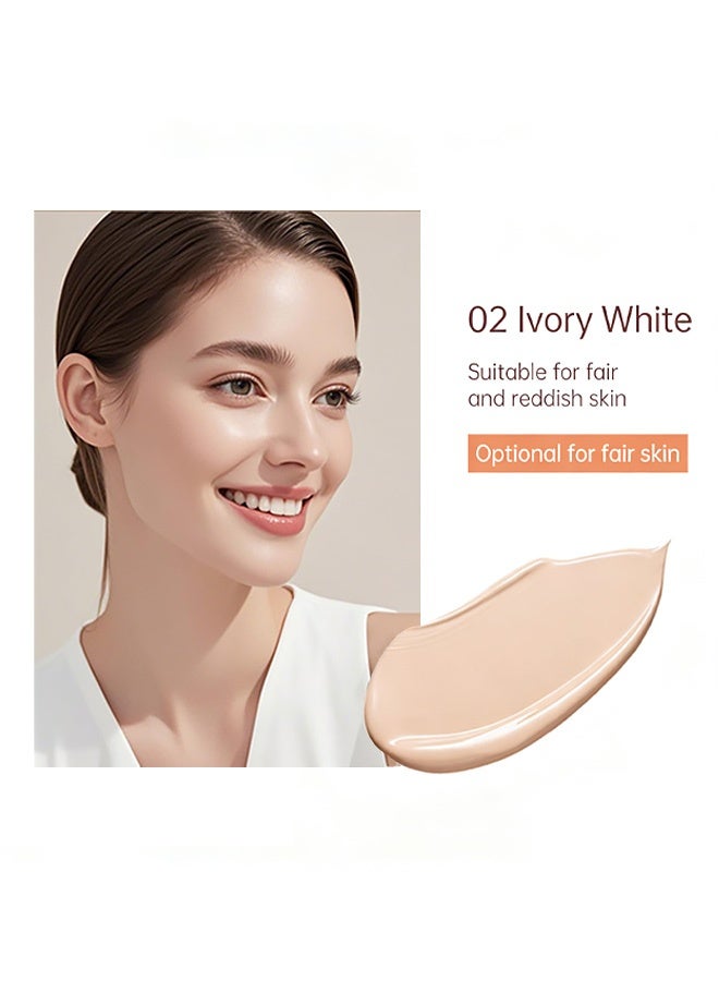 DETVFO Evanesce Soft Matte Cream Concealer, Waterproof Foundation, Full Coverage, Hydrating Long-Lasting Concealer, Moisturizing Contour And Brighten (02# Ivory) - Image 2