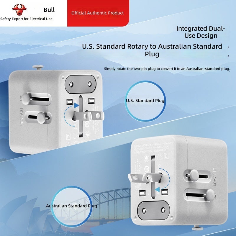 BULL L10U15 Multi-National Universal Travel Adapter with Fast Charging - Image 3