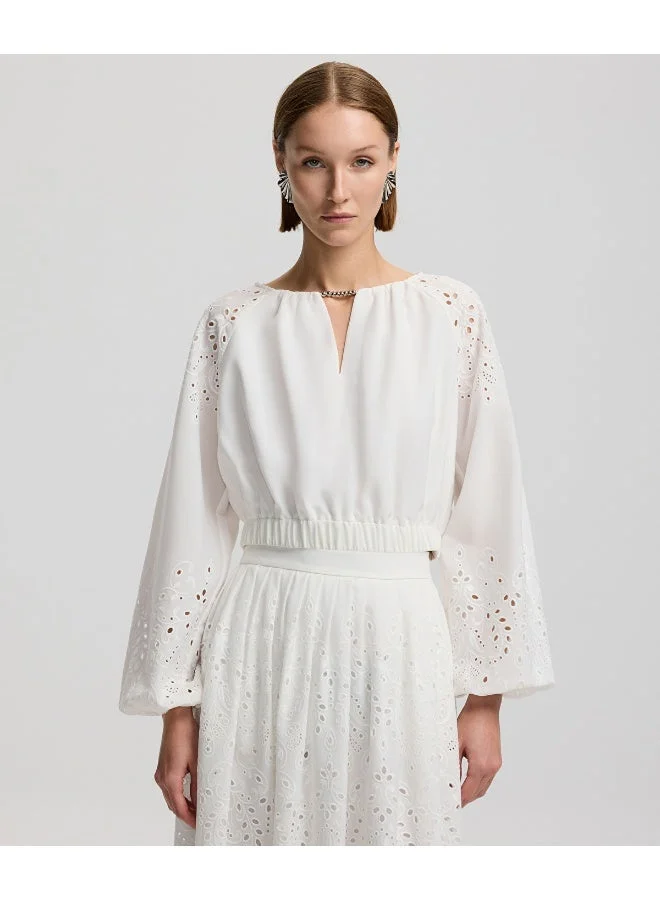 Ipekyol Relaxed Fit Broderie Anglaise Blouse