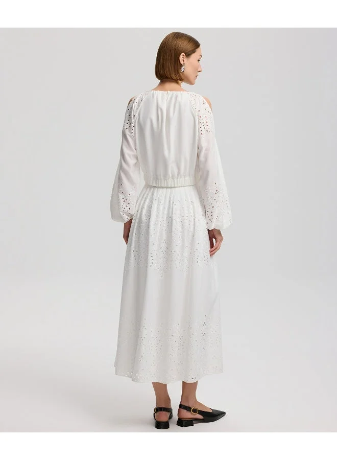 Ipekyol  Relaxed Fit Broderie Anglaise Blouse for Women | Best Price UAE