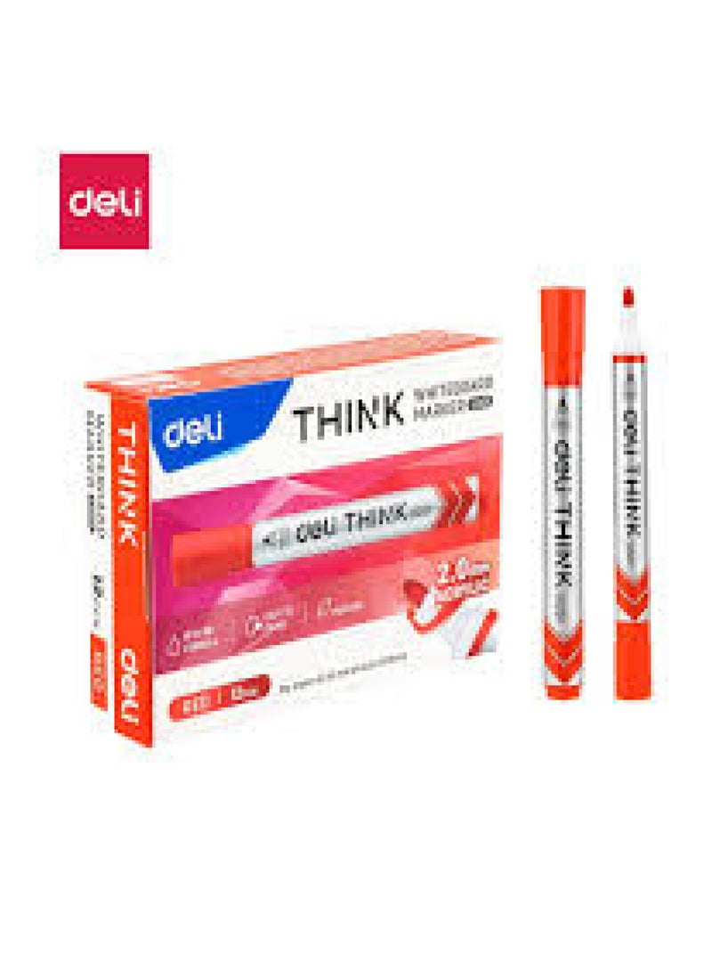Whiteboard Marker red Deli 12pcs in Box