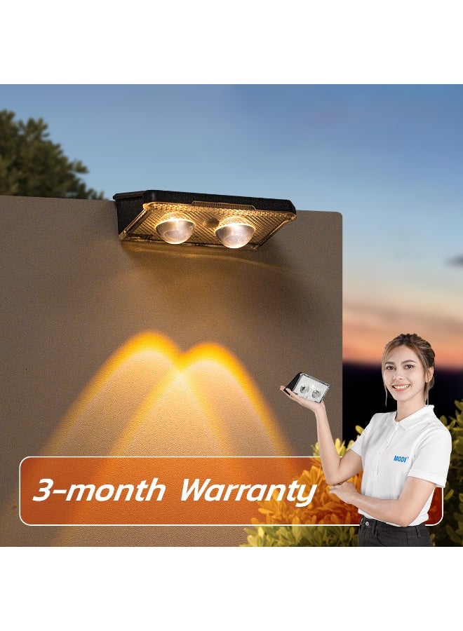 MODI 3000K Warm White Solar Wall Light – 2W LED Dual-Beam Outdoor Light | IP65 Waterproof | 10-Hour Runtime | Auto-On Sensor | Easy Wall Installation - Image 2