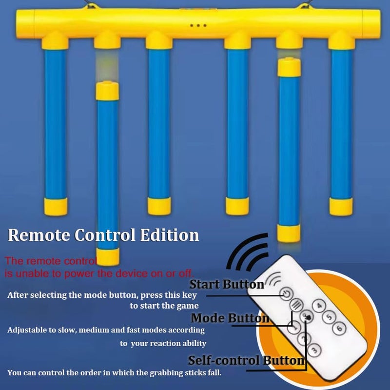 Tendry Reflex Drop Sticks Challenge Game, Hand Eye Coordination Training Toy, Upgrade Remote Control 3 Adjustable Speed - Image 4