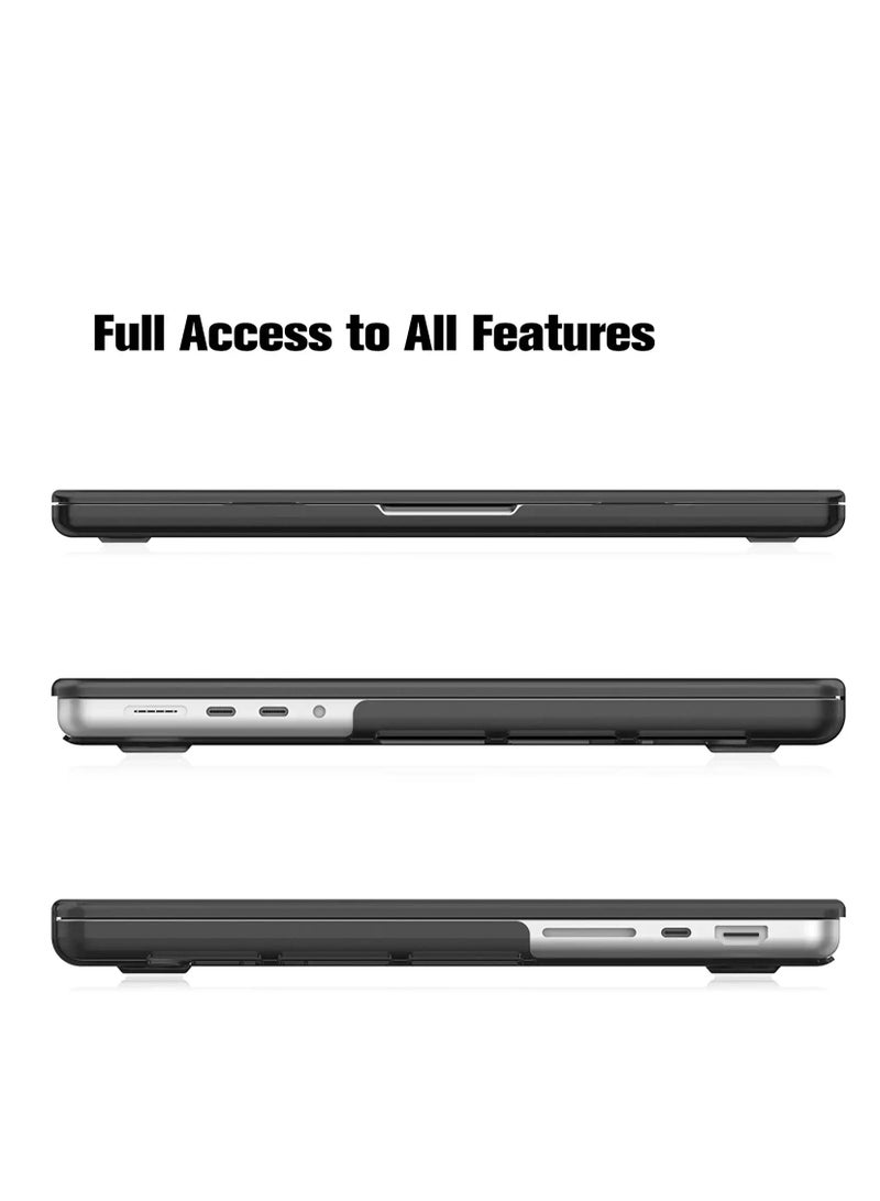 Rubberized Hard Case compatible for NEW Macbook Pro 14 inch M4 A3112 A3185 A3401  M3 A2918 A2992 M2 A2779 M1 A2442 Pro/Max Chip with Touch ID, 2023-2021 Release, Plastic Hard Shell,,Black - Image 4
