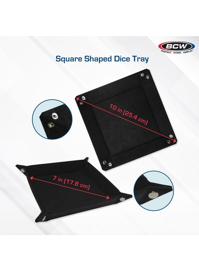 BCW Square Dice Tray - Black | 7x7 Inches | Ideal for Dungeons and Dragons, Pathfinder, etc | Dice Rolling Tray Gaming Accessory for Tabletop RPGs and Board Games… - Image 2