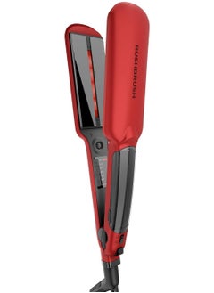 Rush Brush X6 Straightener Red 235°C Steam Auto Shutoff Wide Tourmaline Ceramic Plates  - Image 4