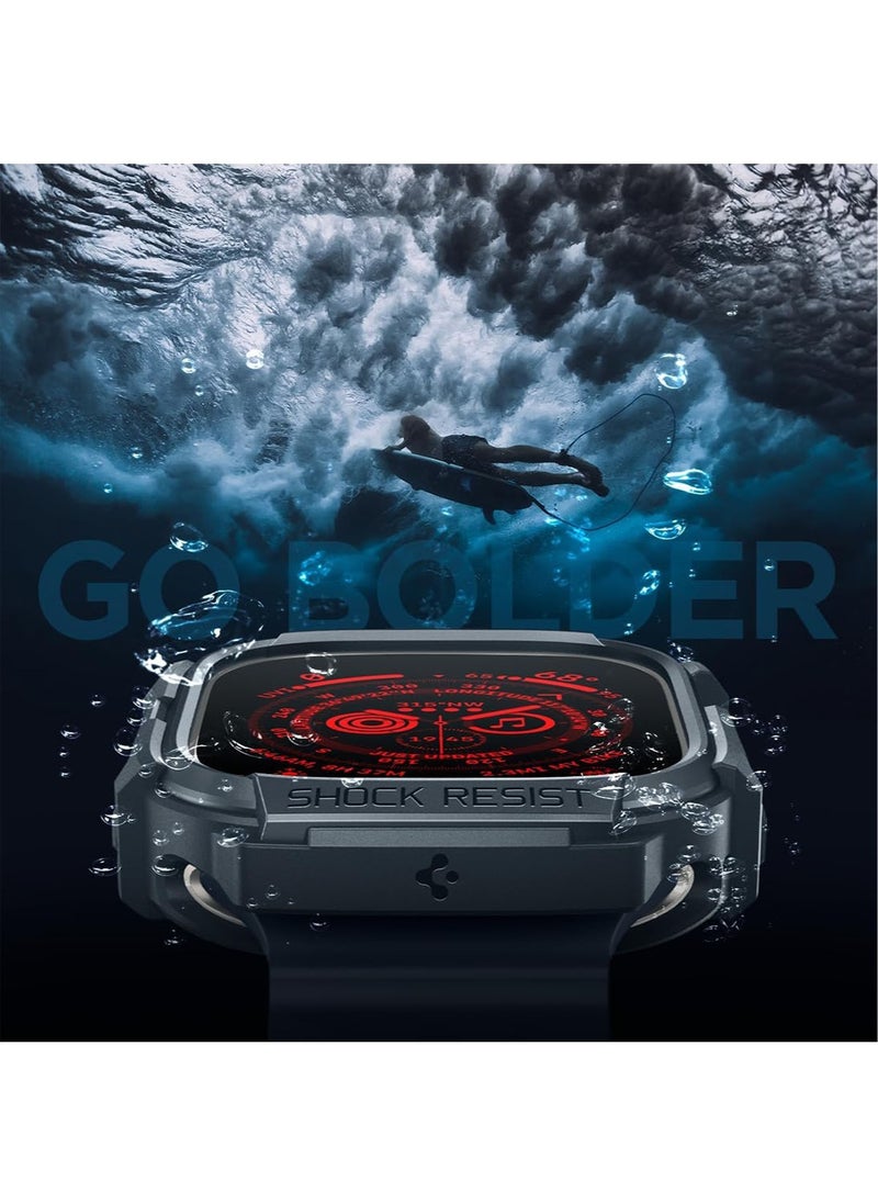 Spigen - Rugged Armor for Apple Watch Ultra 2 Case / Apple Watch Ultra 49mm Case Cover - Dark Gray - Image 1
