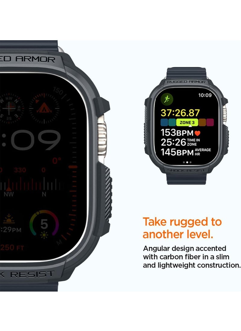 Spigen - Rugged Armor for Apple Watch Ultra 2 Case / Apple Watch Ultra 49mm Case Cover - Dark Gray - Image 1
