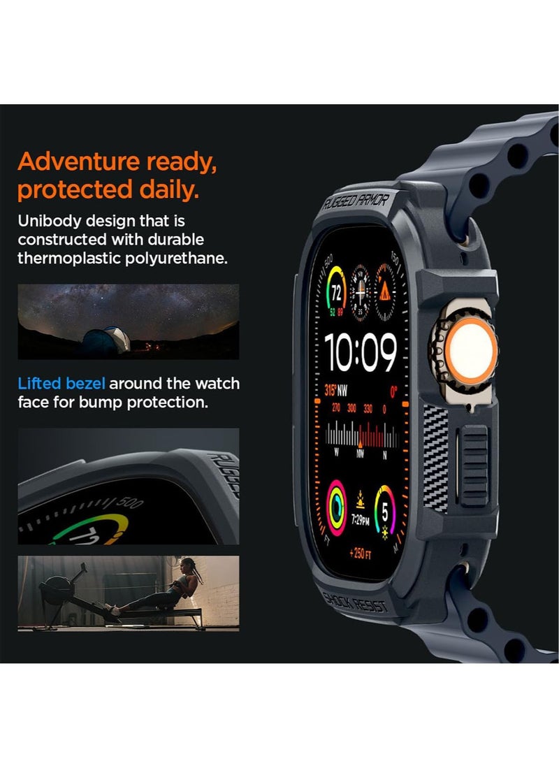 Spigen - Rugged Armor for Apple Watch Ultra 2 Case / Apple Watch Ultra 49mm Case Cover - Dark Gray - Image 1