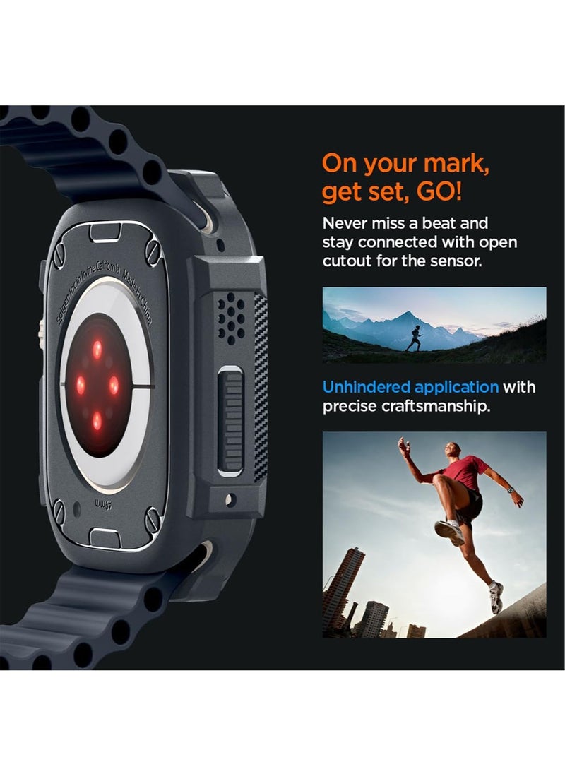 Spigen - Rugged Armor for Apple Watch Ultra 2 Case / Apple Watch Ultra 49mm Case Cover - Dark Gray - Image 1