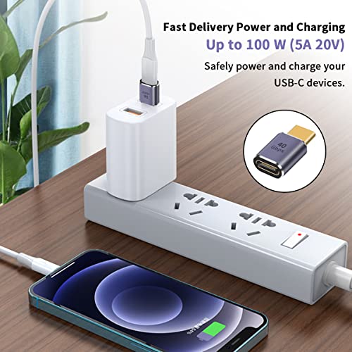 Duttek USB C Extender Adapter, USB C Coupler 40Gbps,100W PD and 8K@60Hz Video Display, Type C to Type C Adapter for Steam Deck, MacBook,Thunderbolt ect (3 Pack) - Image 2