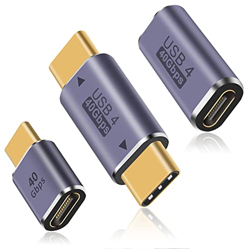 Duttek USB C Extender Adapter, USB C Coupler 40Gbps,100W PD and 8K@60Hz Video Display, Type C to Type C Adapter for Steam Deck, MacBook,Thunderbolt ect (3 Pack) - Image 1