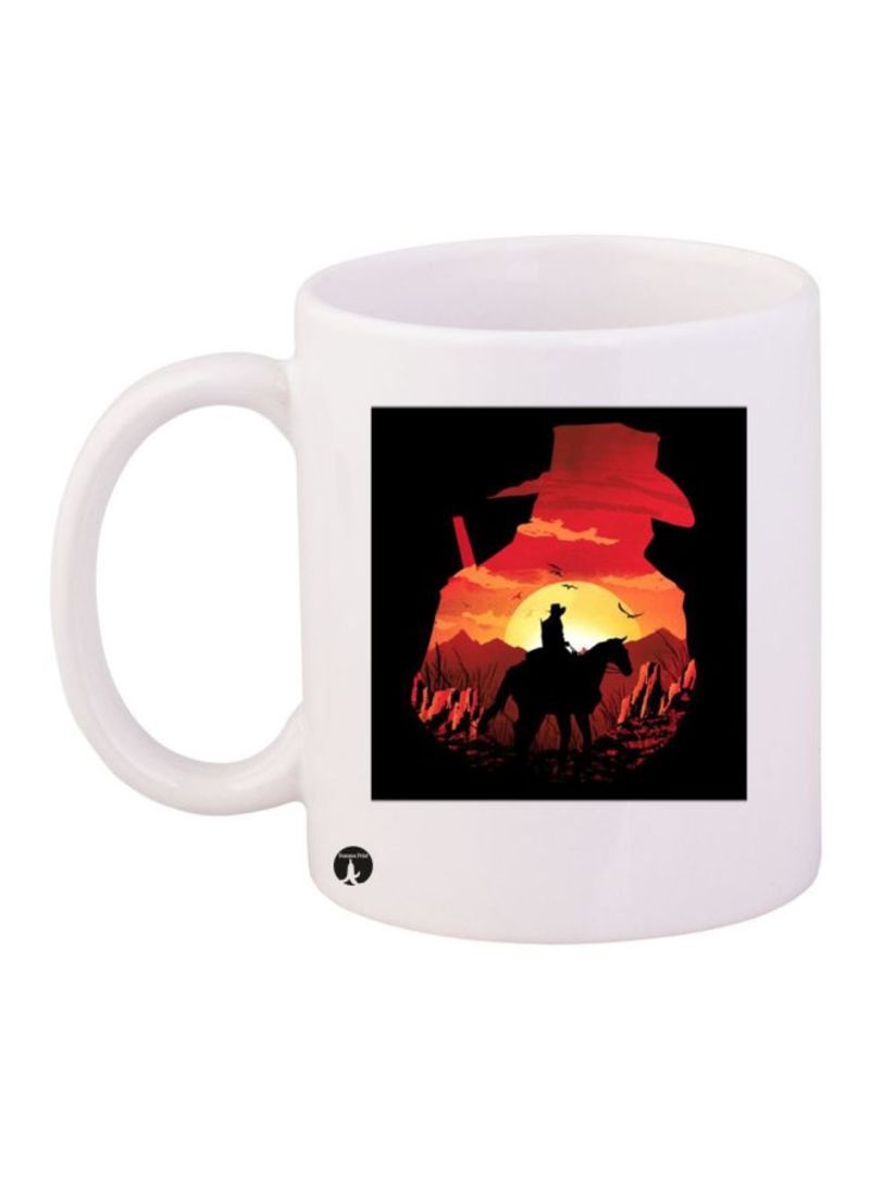 Redemption 2 Game Printed Mug White/Red/Black Standard Size