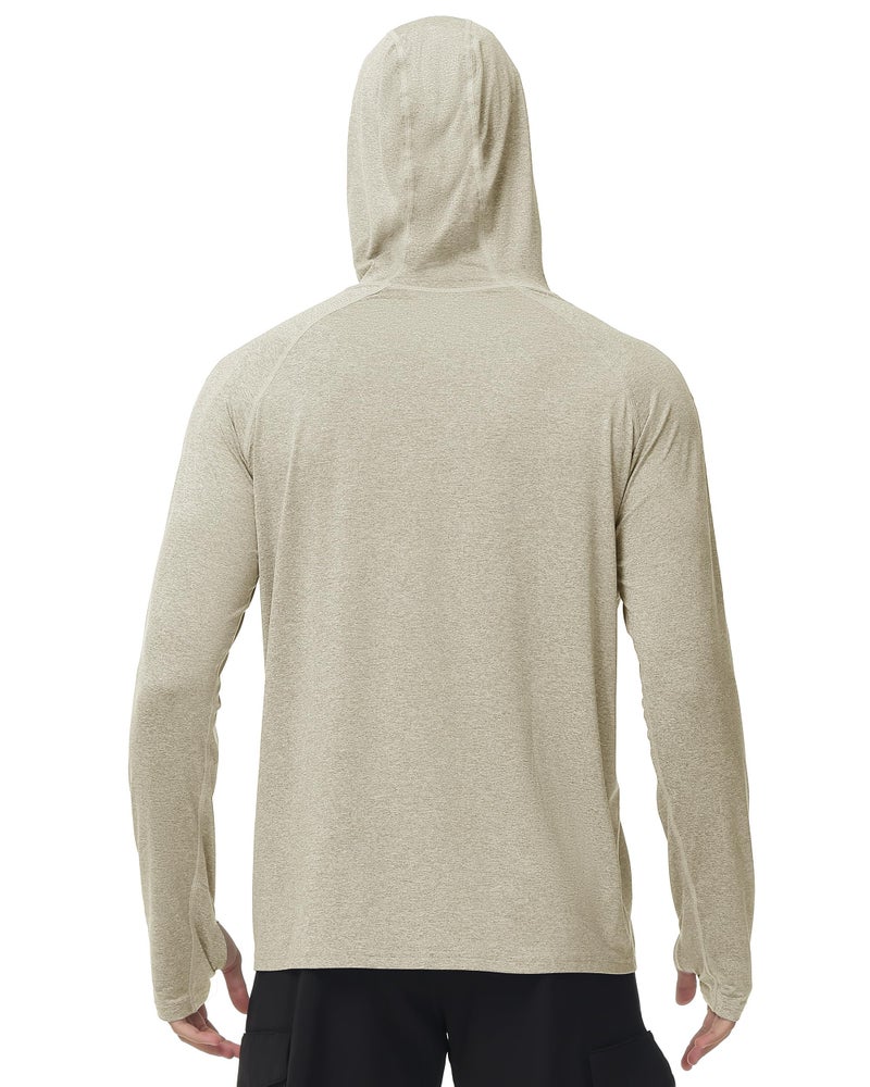 Roadbox Mens UPF 50+ Fishing Shirts, Long Sleeve UV Sun Hoodie, Hiking Running Swim Athletic Workout Shirt - Image 3