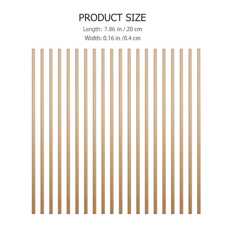 Eco Friendly Biodegradable Wheat Straws 100pcs 20cm Natural Drinking Straws 3 4mm Diameter - Image 3