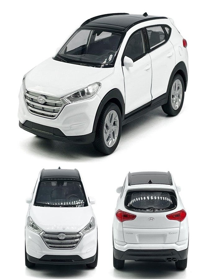VIIGER 1:36 Scale Tucson Toy Car Model Metal Diecast SUV Toy Vehicle, Doors Open Pull Back, Toys for Boys 3 4 5 6 7 Year Old Toddler Kids Gifts, Men Collection, Home Office Décor Cake Topper, White - Image 3