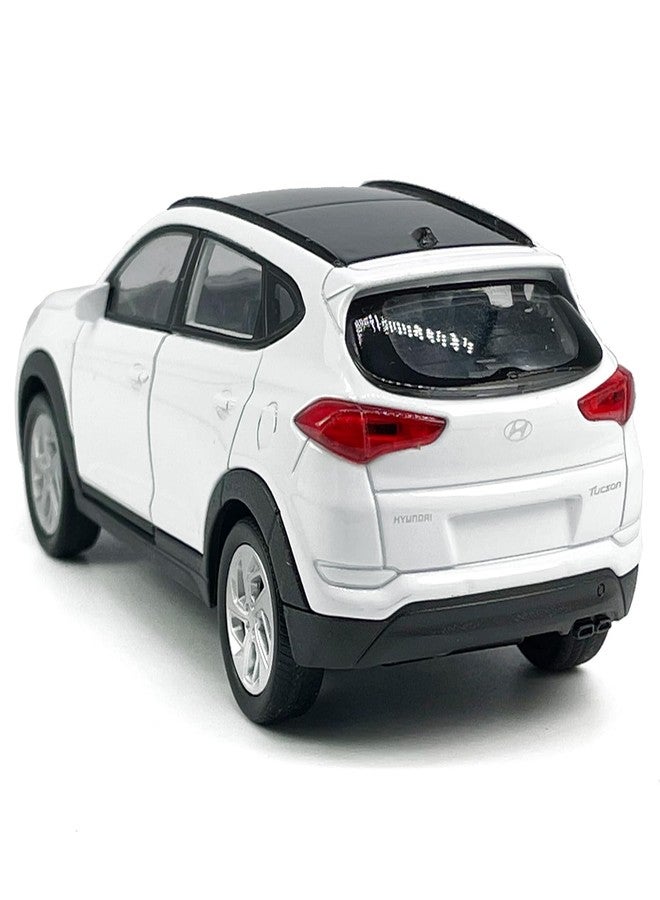 VIIGER 1:36 Scale Tucson Toy Car Model Metal Diecast SUV Toy Vehicle, Doors Open Pull Back, Toys for Boys 3 4 5 6 7 Year Old Toddler Kids Gifts, Men Collection, Home Office Décor Cake Topper, White - Image 4