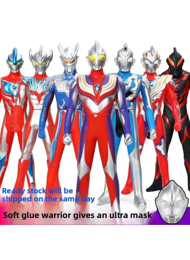 Generic - Ultraman Large Soft Rubber Toy Figurine Diga Seroje Galactic Aububelia Monster Combination Suit-Color:--luxury Complete Set Of 13 Large Ultra Dolls - Image 1