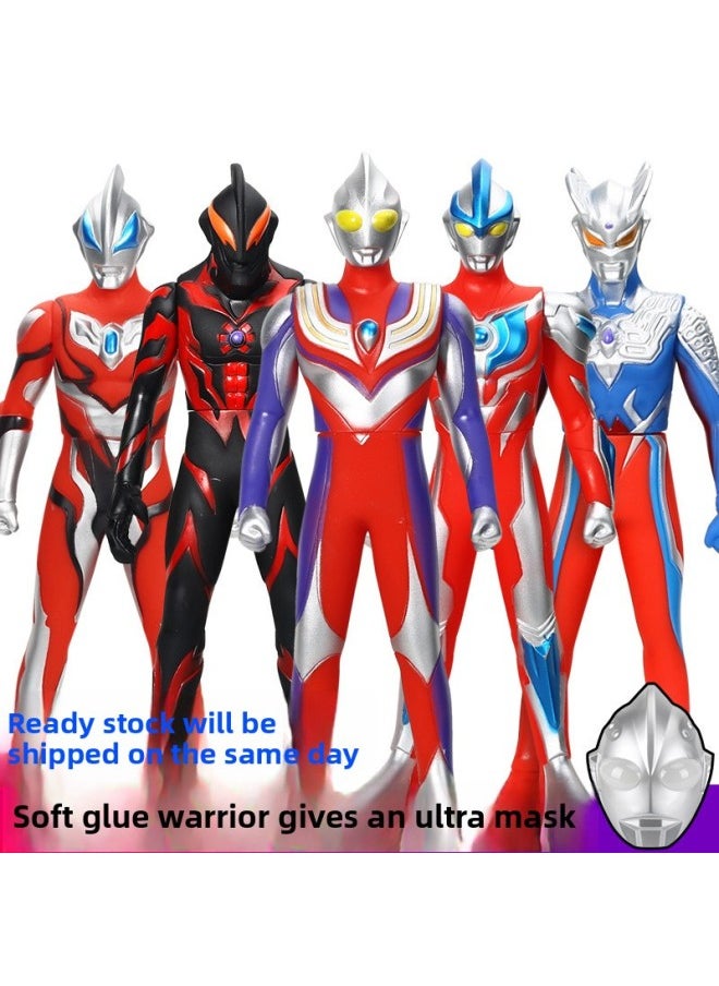 Generic - Ultraman Large Soft Rubber Toy Figurine Diga Seroje Galactic Aububelia Monster Combination Suit-Color:--luxury Complete Set Of 13 Large Ultra Dolls - Image 1
