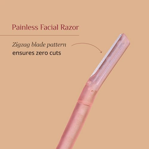 Carmesi Face Shaving Kit | 3 Reusable Face Razors & 1 Pre + Post-Shave Facial Shaving Balm | Instant & Painless Hair Removal | Cooling Effect | No Razor Burns - Image 3